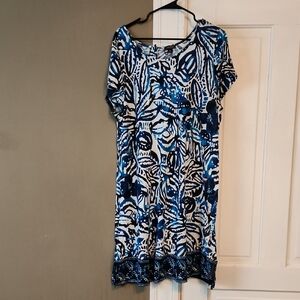Lucky Brand Blue and White Floral Dress